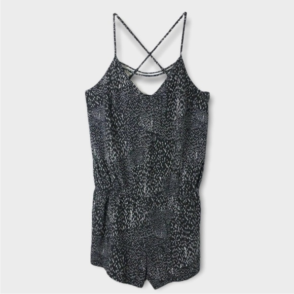 Fabletics Black & White Joel Constellation Print Black White Romper  Large - Picture 6 of 13